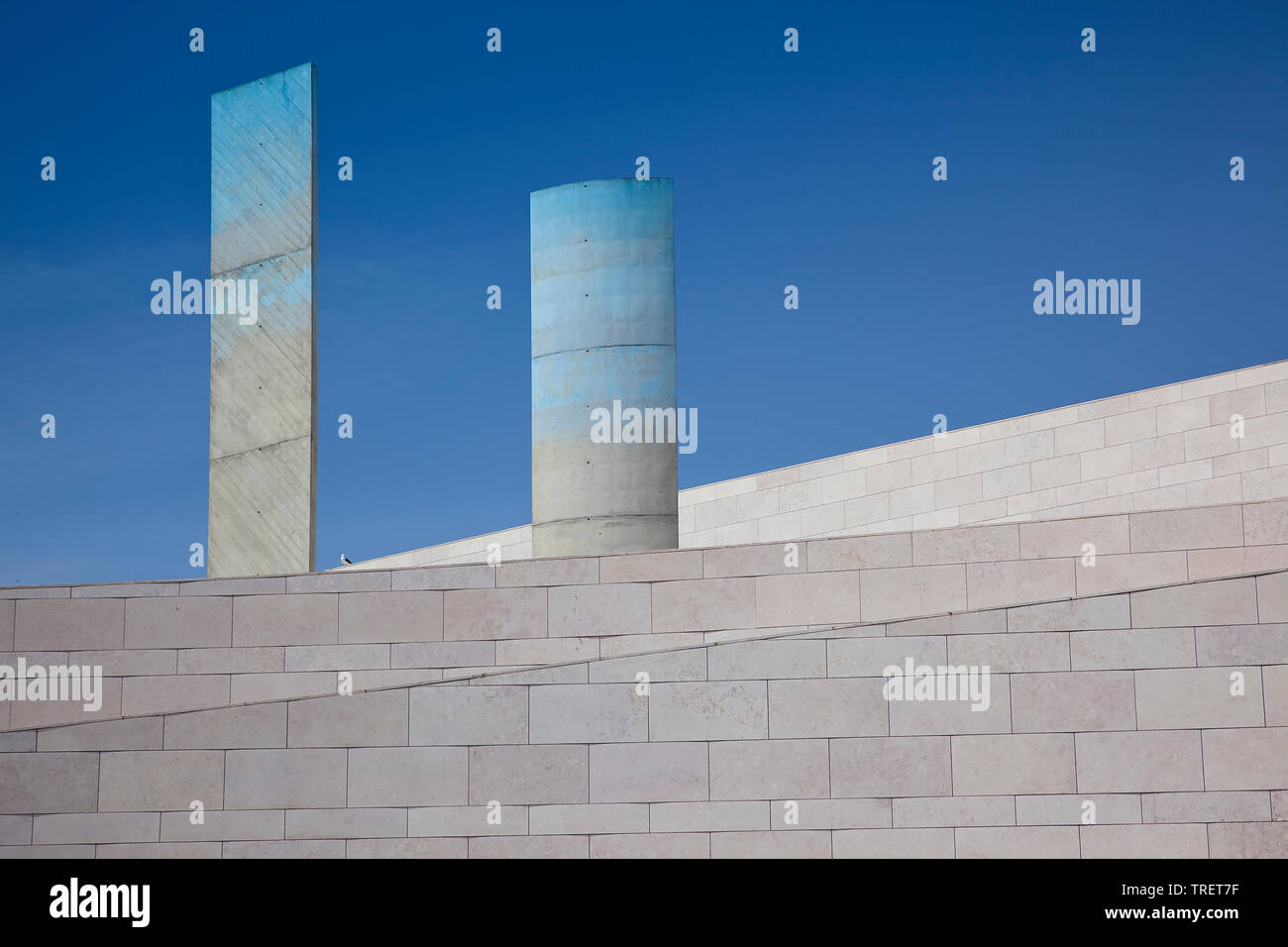 Il Portogallo, Estredmadura, Lisbona, Belem, Fundacao Champalimaud, moderno centro di ricerche mediche. Foto Stock