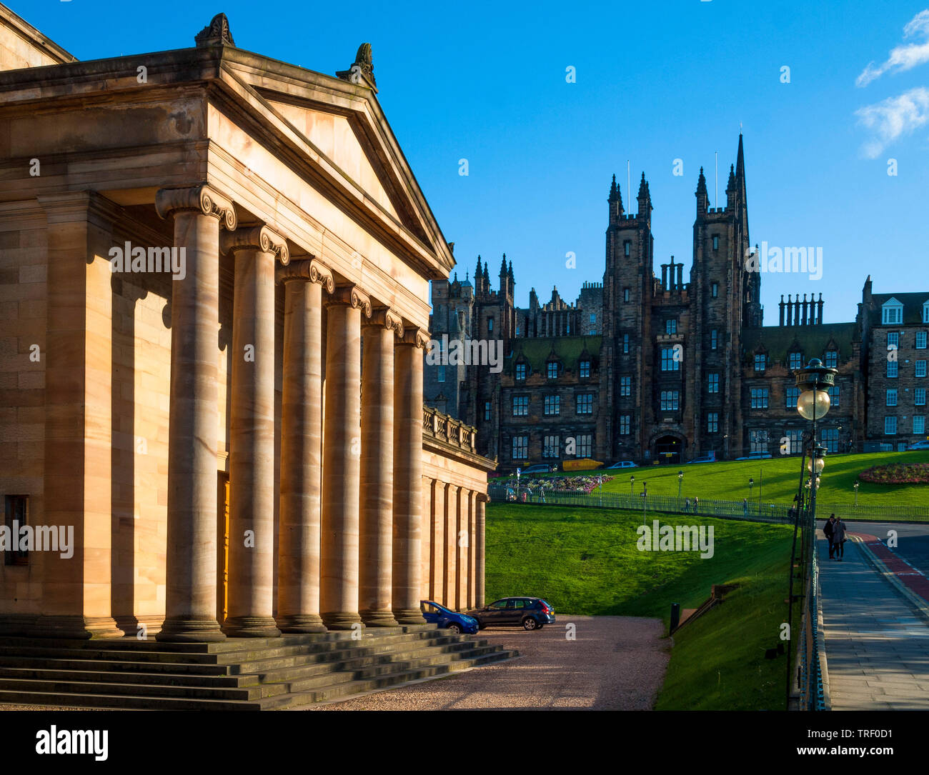Galleria Nazionale di Scozia e il Tumulo, Edimburgo Foto Stock