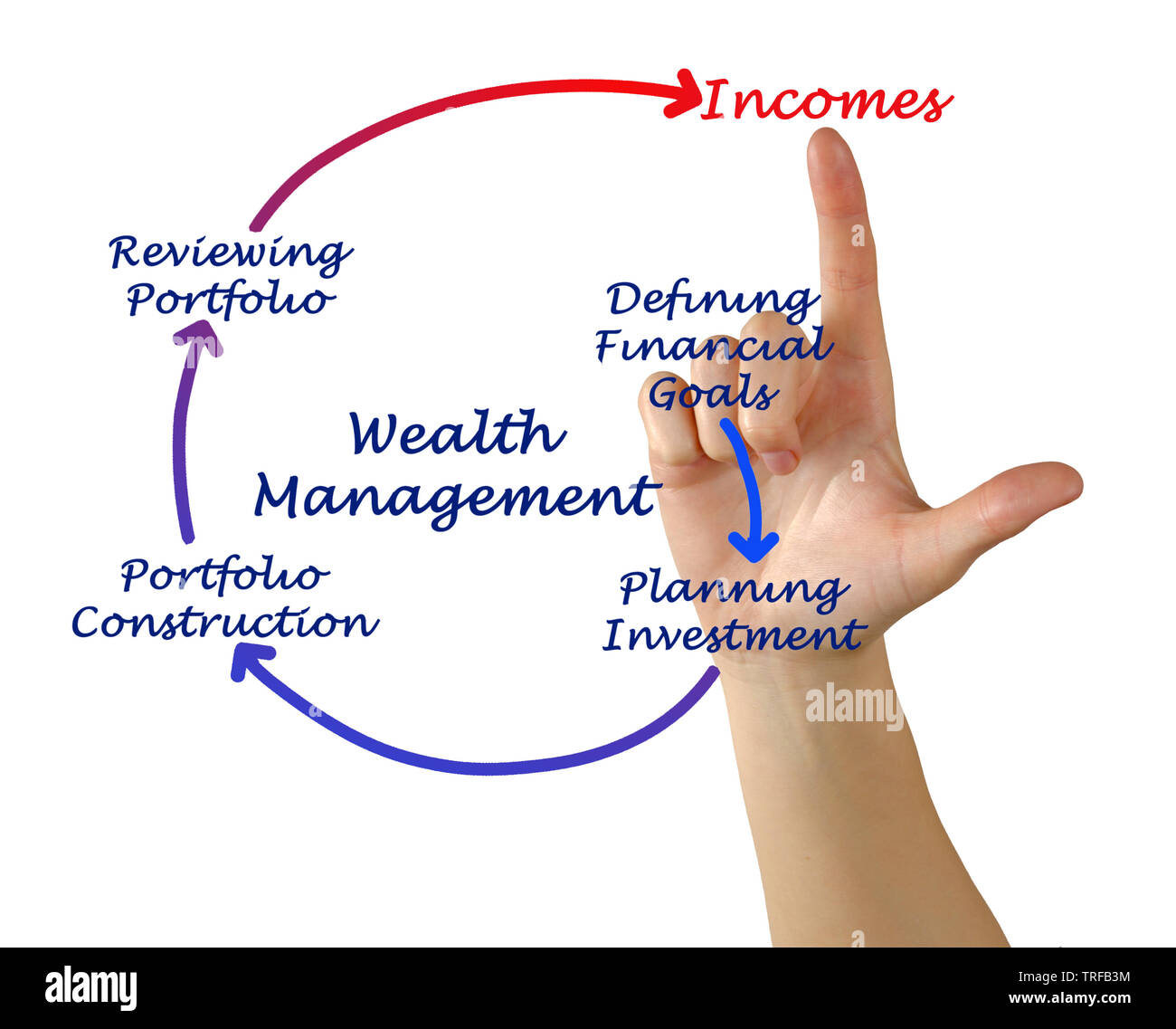 Schema di Wealth Management Foto Stock