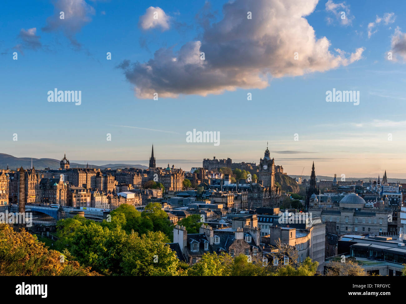 Calton Hill view, Edimburgo Foto Stock