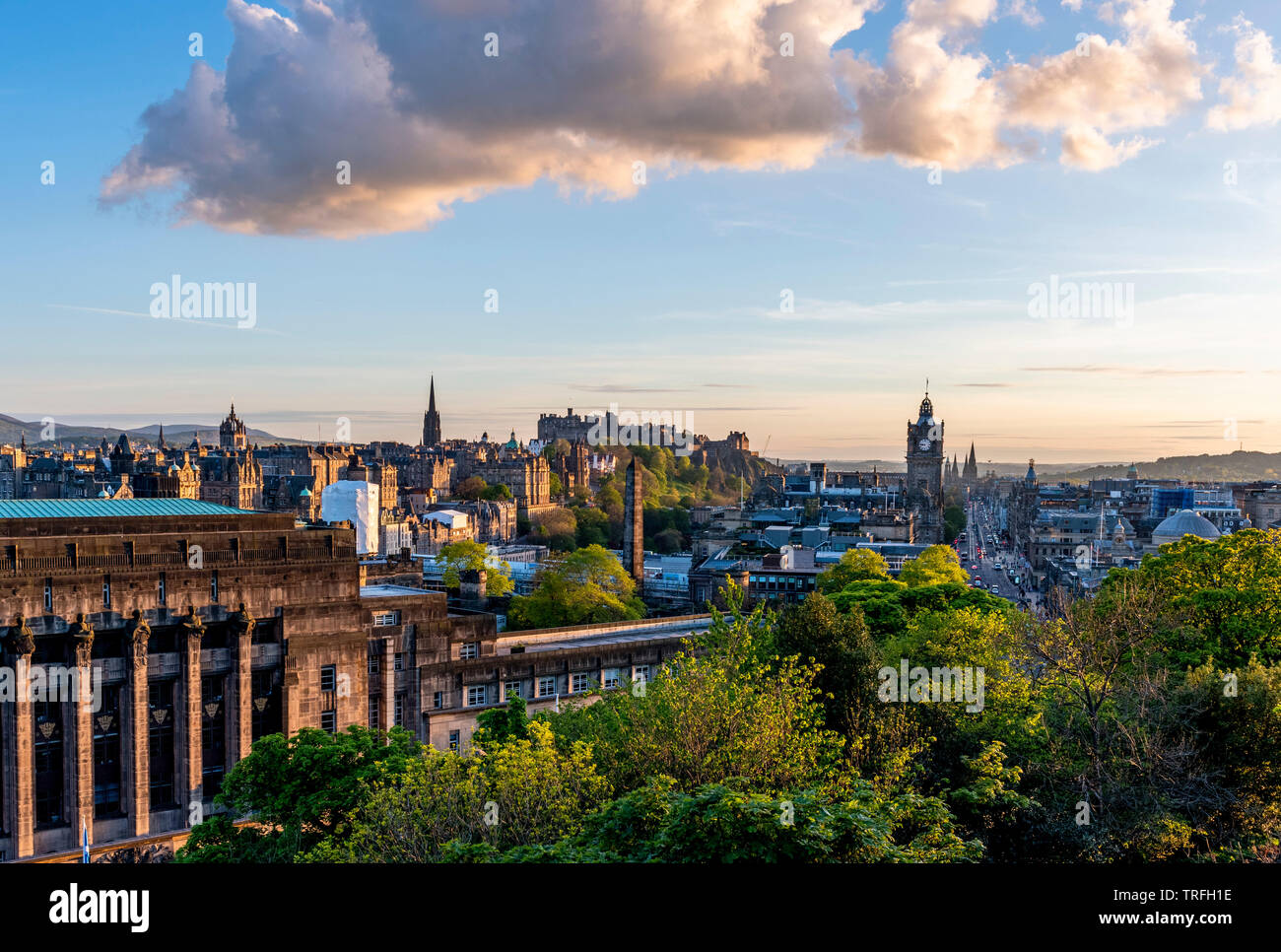 Calton Hill view, Edimburgo Foto Stock