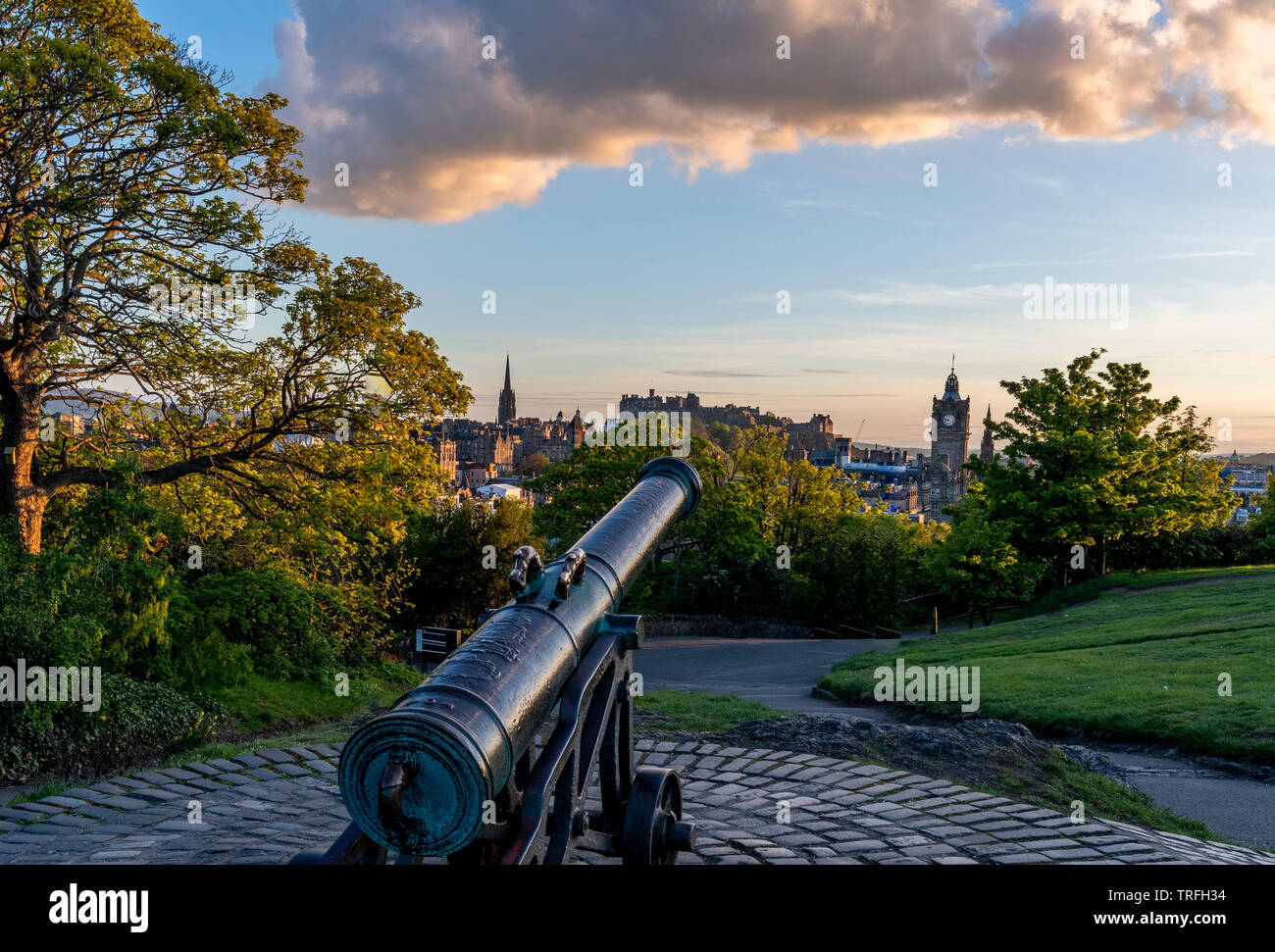 Calton Hill view, Edimburgo Foto Stock