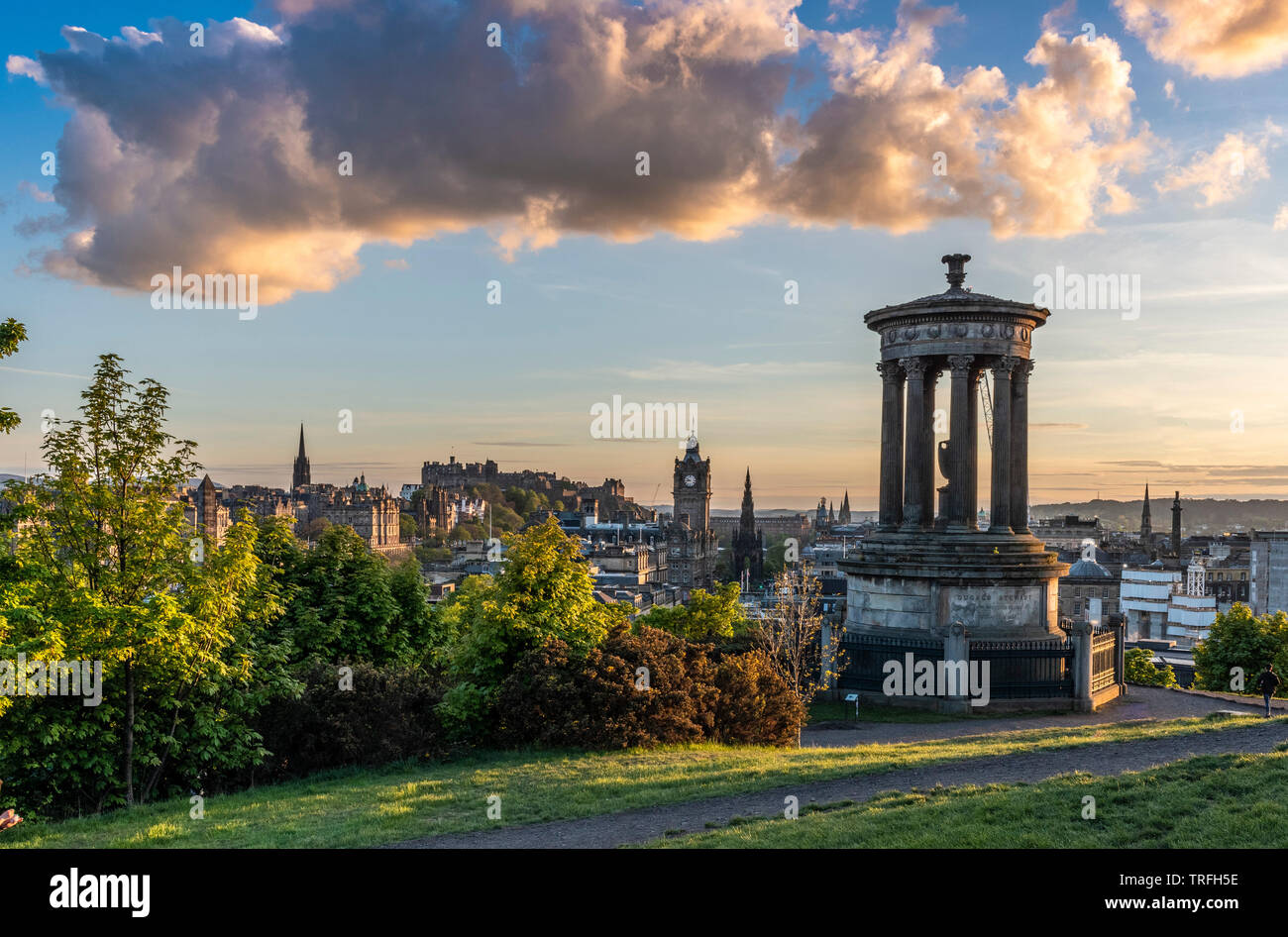 Calton Hill view, Edimburgo Foto Stock