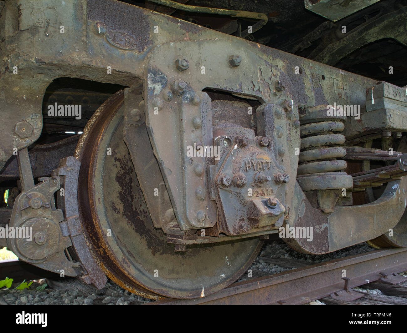 Hyatt Railroad autovettura carrello Foto Stock