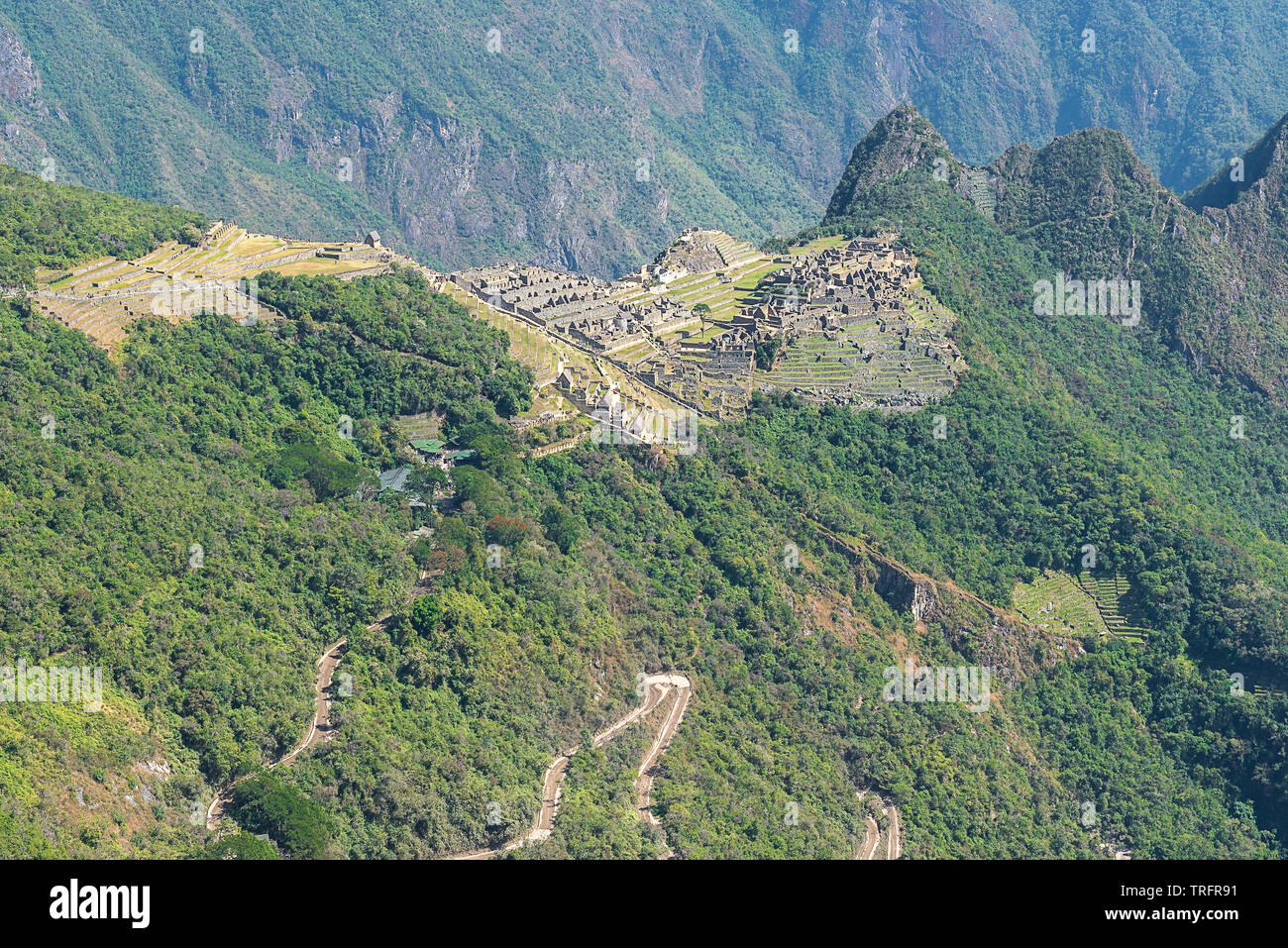 Machu Picchu sito archeologico, Perù Foto Stock