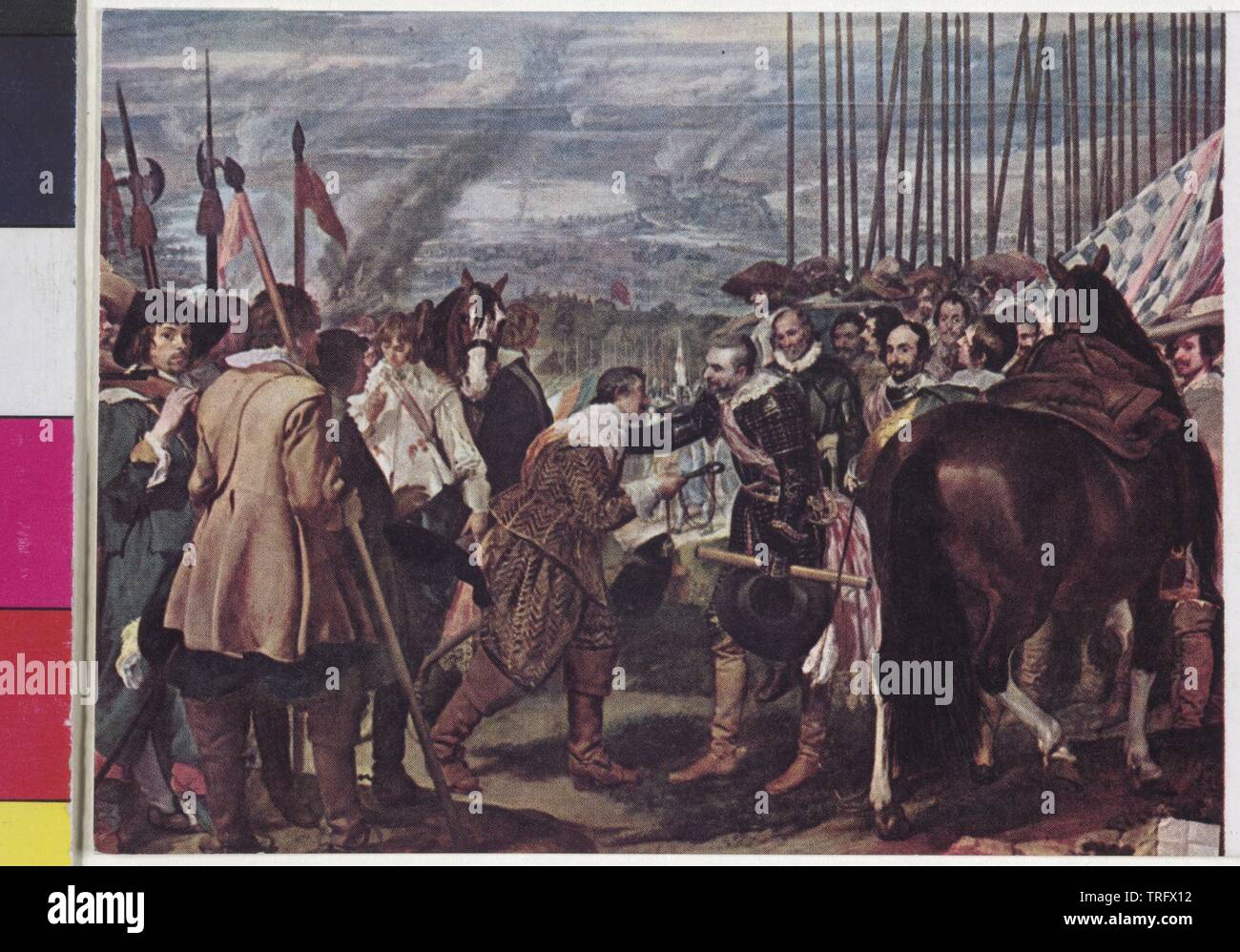 Diego Velazquez, la rinuncia di Breda 1625, pittura, fornita di nuovo nella stampa a colori, Additional-Rights-Clearance-Info-Not-Available Foto Stock
