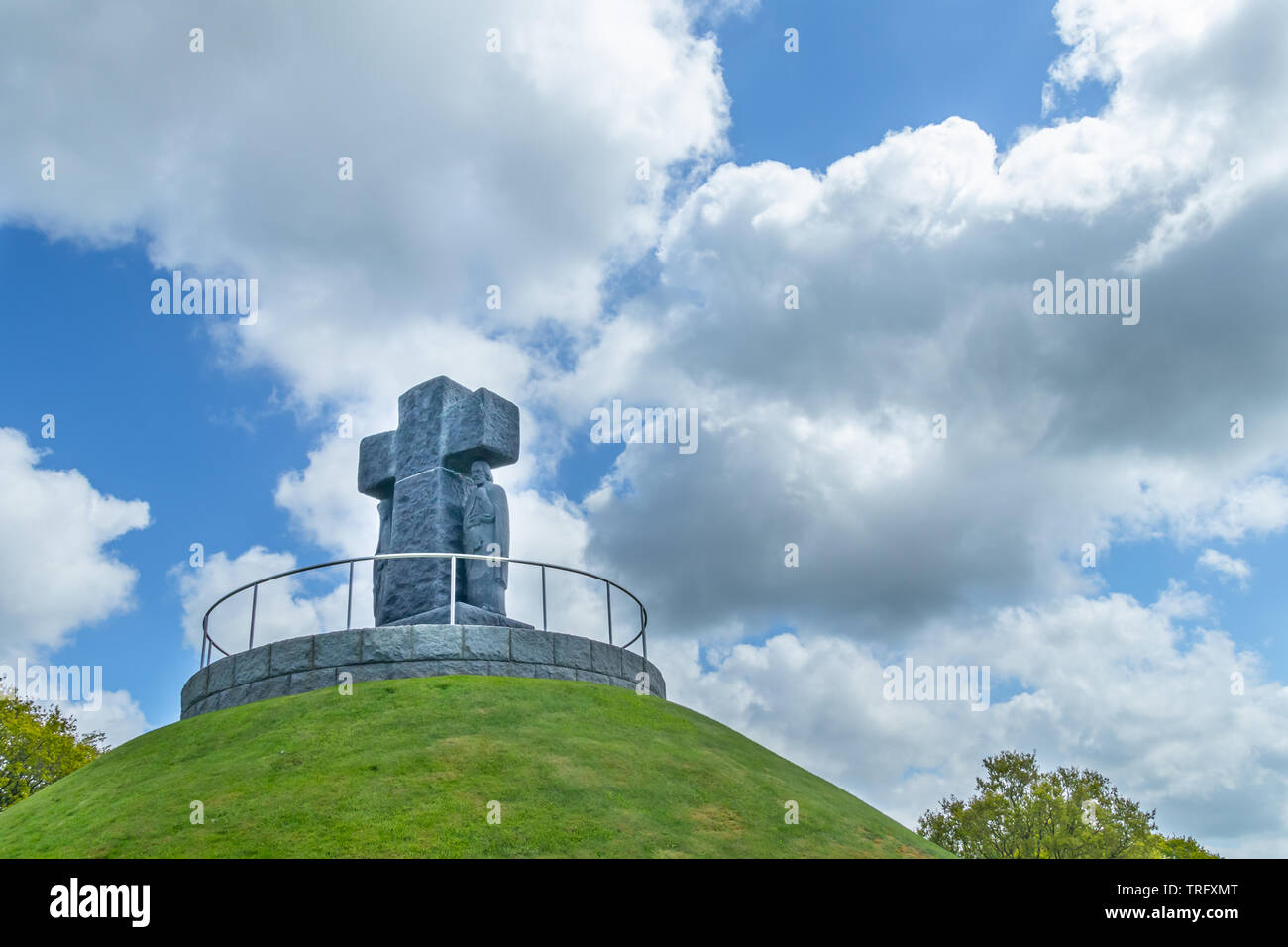 La cambe, Francia - 5 Maggio 2019: cimitero militare tedesco nei pressi del villaggio di La Cambe Francia. Per commemorare 21160 soldati tedeschi sono morti durante il WW2 ho Foto Stock