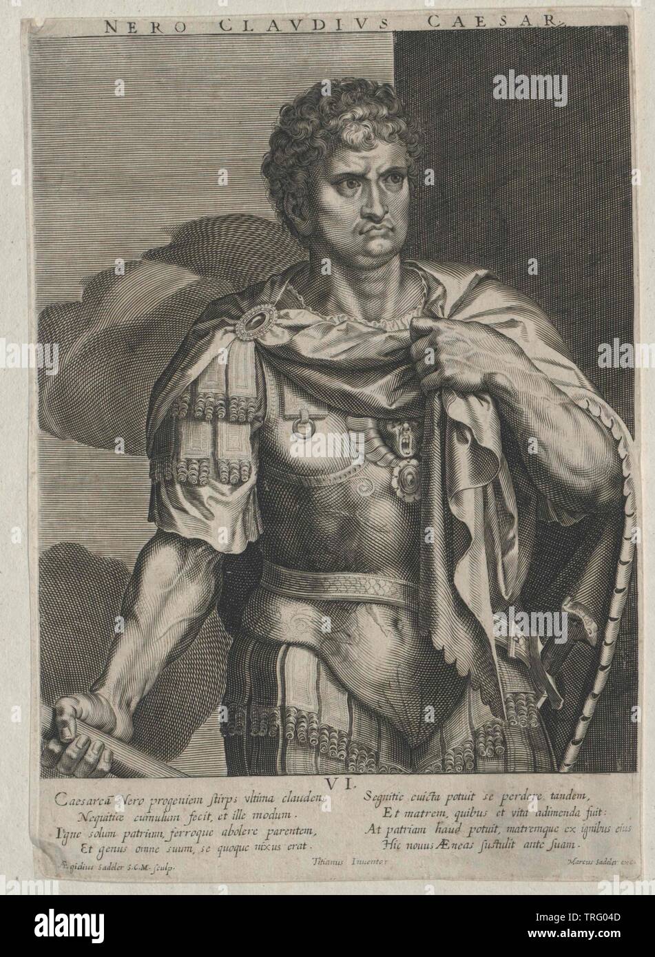 Nero, imperatore romano, Additional-Rights-Clearance-Info-Not-Available Foto Stock