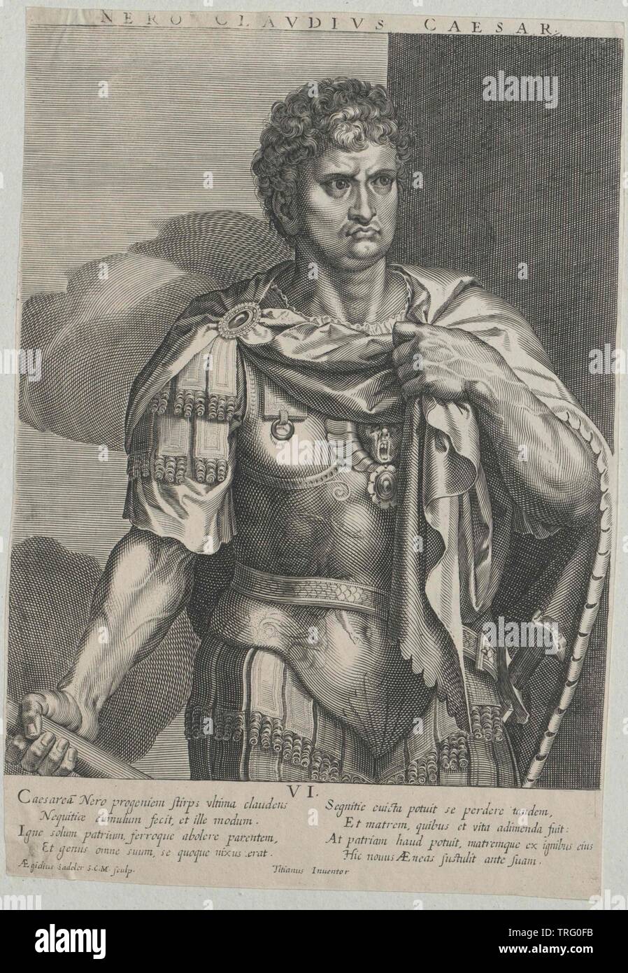 Nero, imperatore romano, Additional-Rights-Clearance-Info-Not-Available Foto Stock