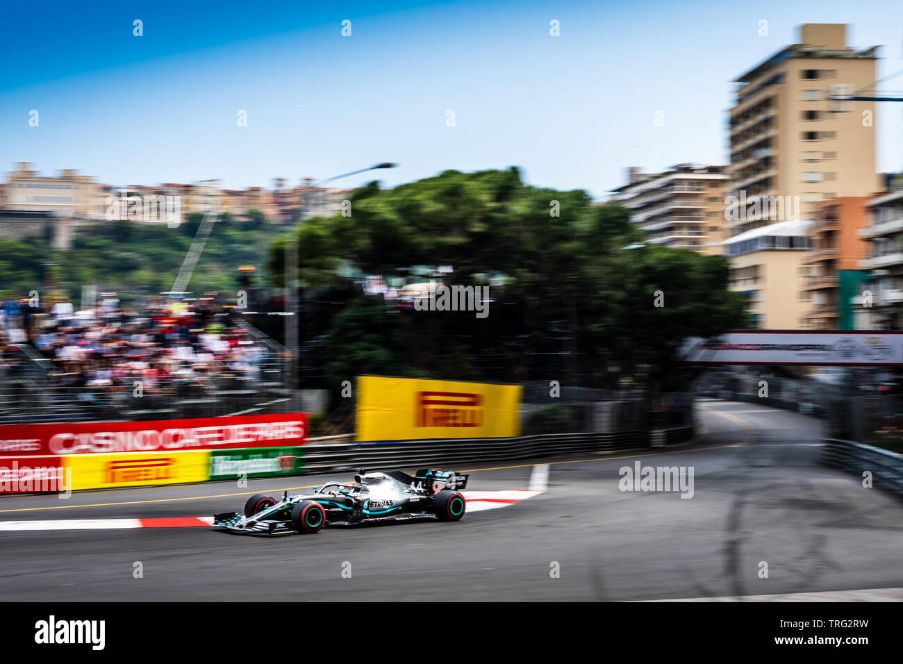 Monte Carlo/Monaco - 23/05/2019 - #44 Lewis Hamilton (GBR, Mercedes, W10) durante la FP2 in vista del 2019 Grand Prix di Monaco Foto Stock