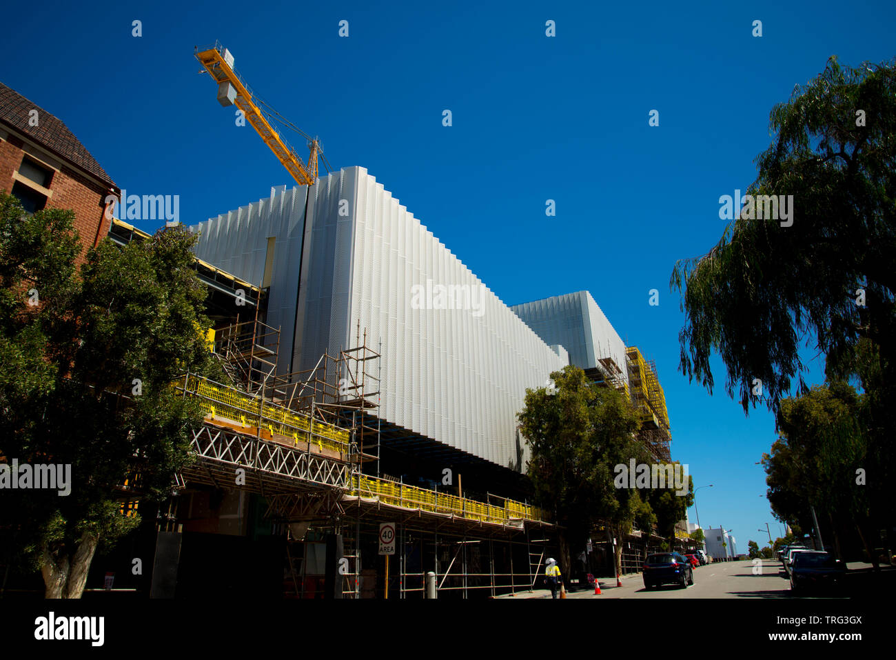 La costruzione del nuovo Western Australian Museum - Perth Foto Stock