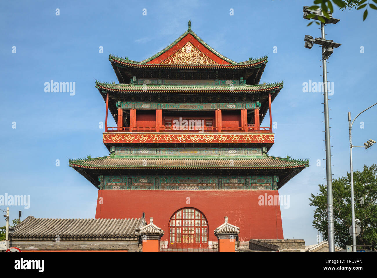 Il campanile e la torre del tamburo di Pechino Foto Stock