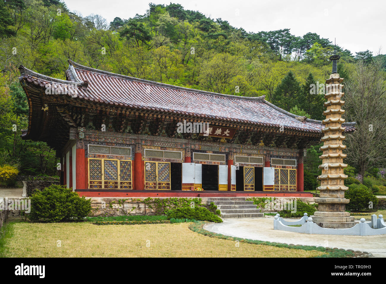 Pohyonsa tempio in Hyangsan , Corea del Nord Foto Stock