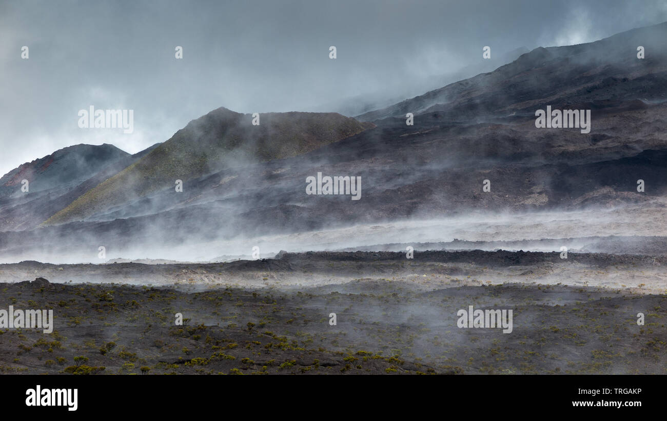 Piton de la Fournaise, Réunion Francia Foto Stock