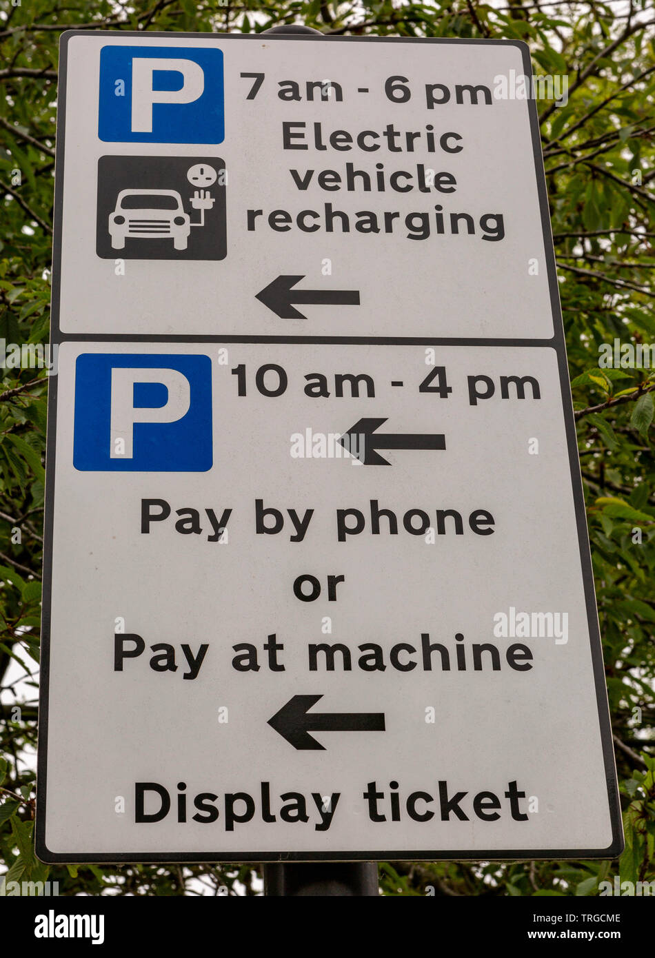 Segno di parcheggio Foto Stock