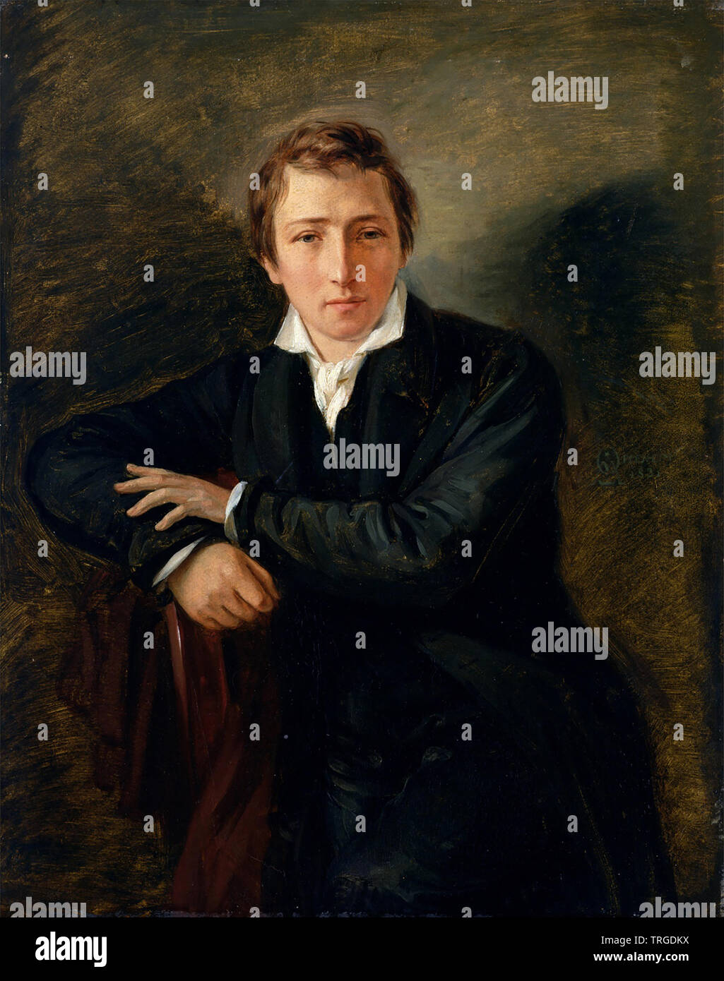 HEINRICH HEINE (1797-1856) poeta tedesco, giornalista e critico letterario nel 1831 Foto Stock