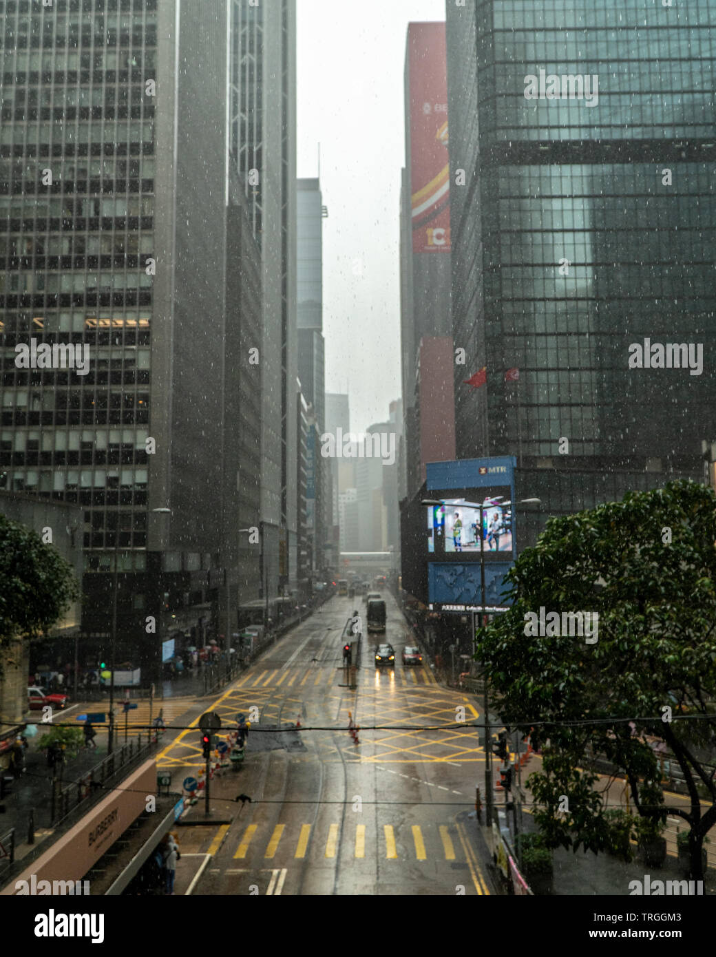 Street photography dal la della città di Hong Kong. Foto Stock
