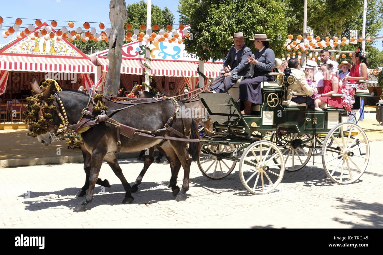 Siviglia Feria de Abril Foto Stock