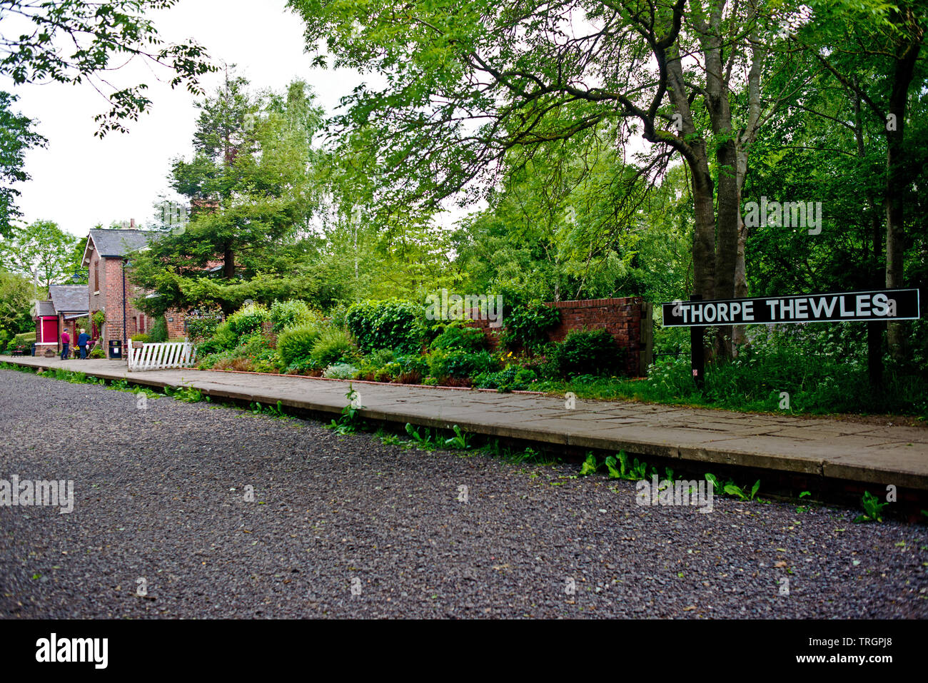 Ex Thorpe Thewles stazione ferroviaria, Wynyard Woodland Park, Nord Est Inghilterra Foto Stock