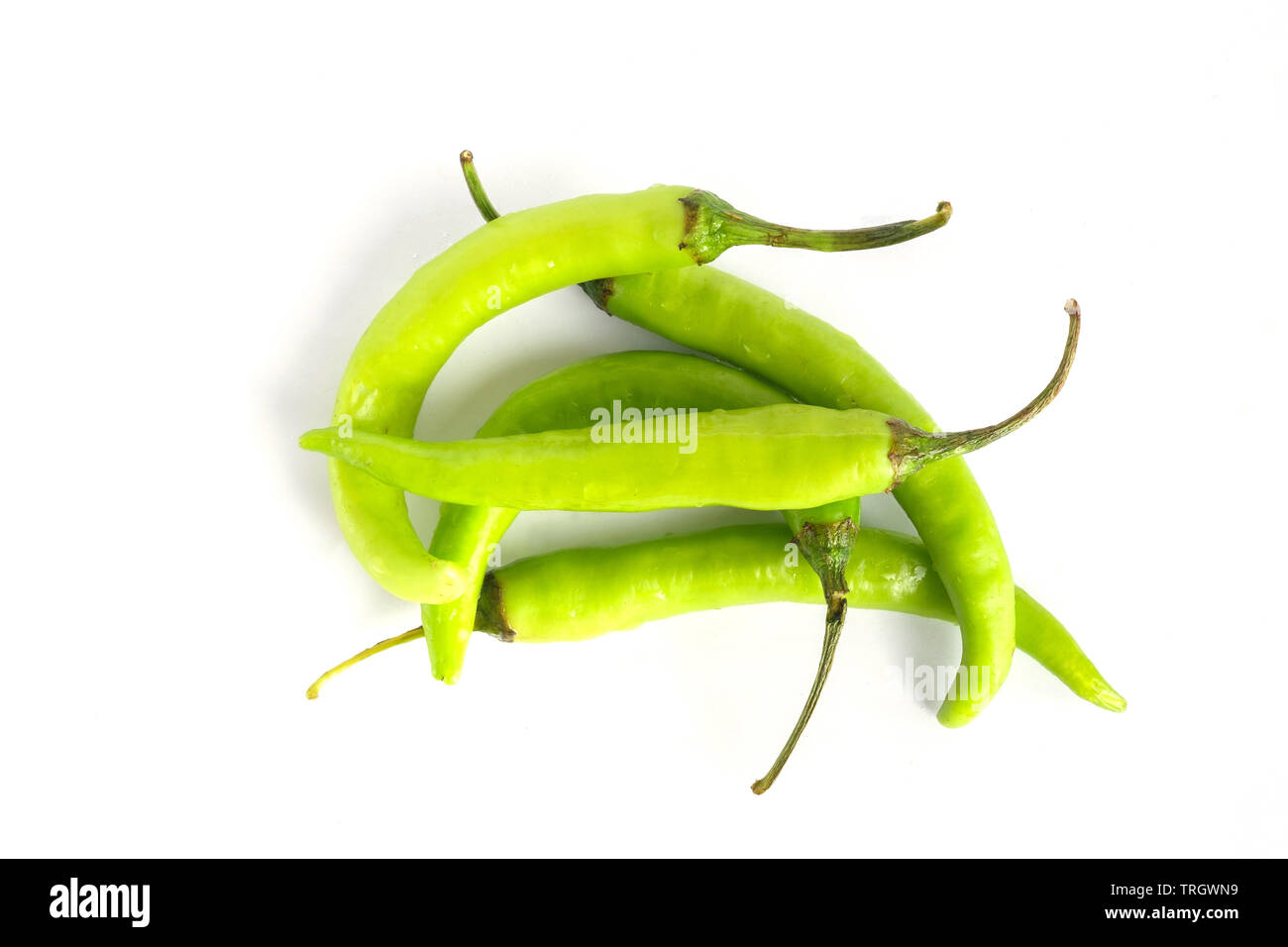 Banana peperoncino noto anche come la cera giallo pepe Foto Stock