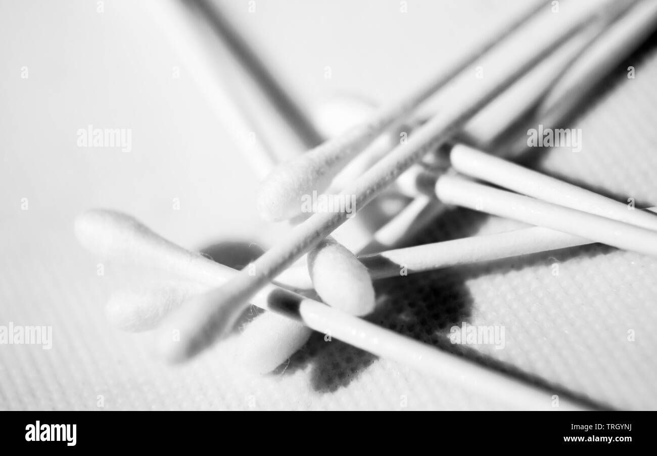 Un mucchio di cime di cotone Foto Stock