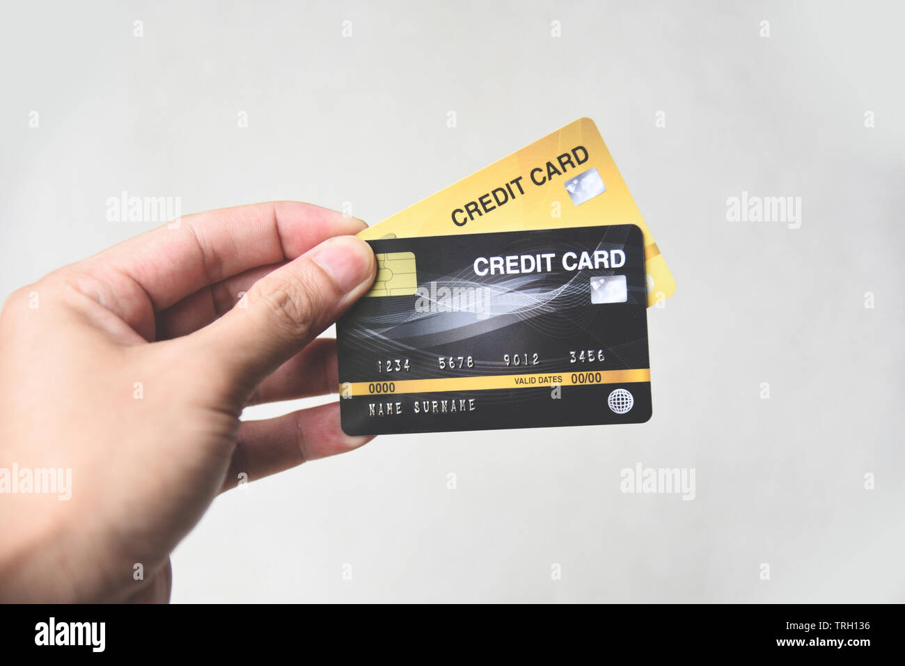 credit card shopping concept / hand holding credit card payment Foto Stock