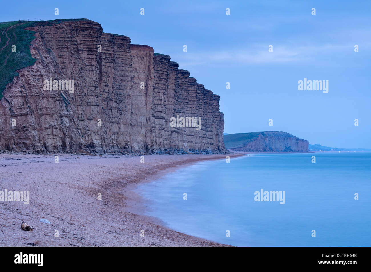 La spiaggia di West Bay, Jurassic Coast, Dorset, England, Regno Unito Foto Stock