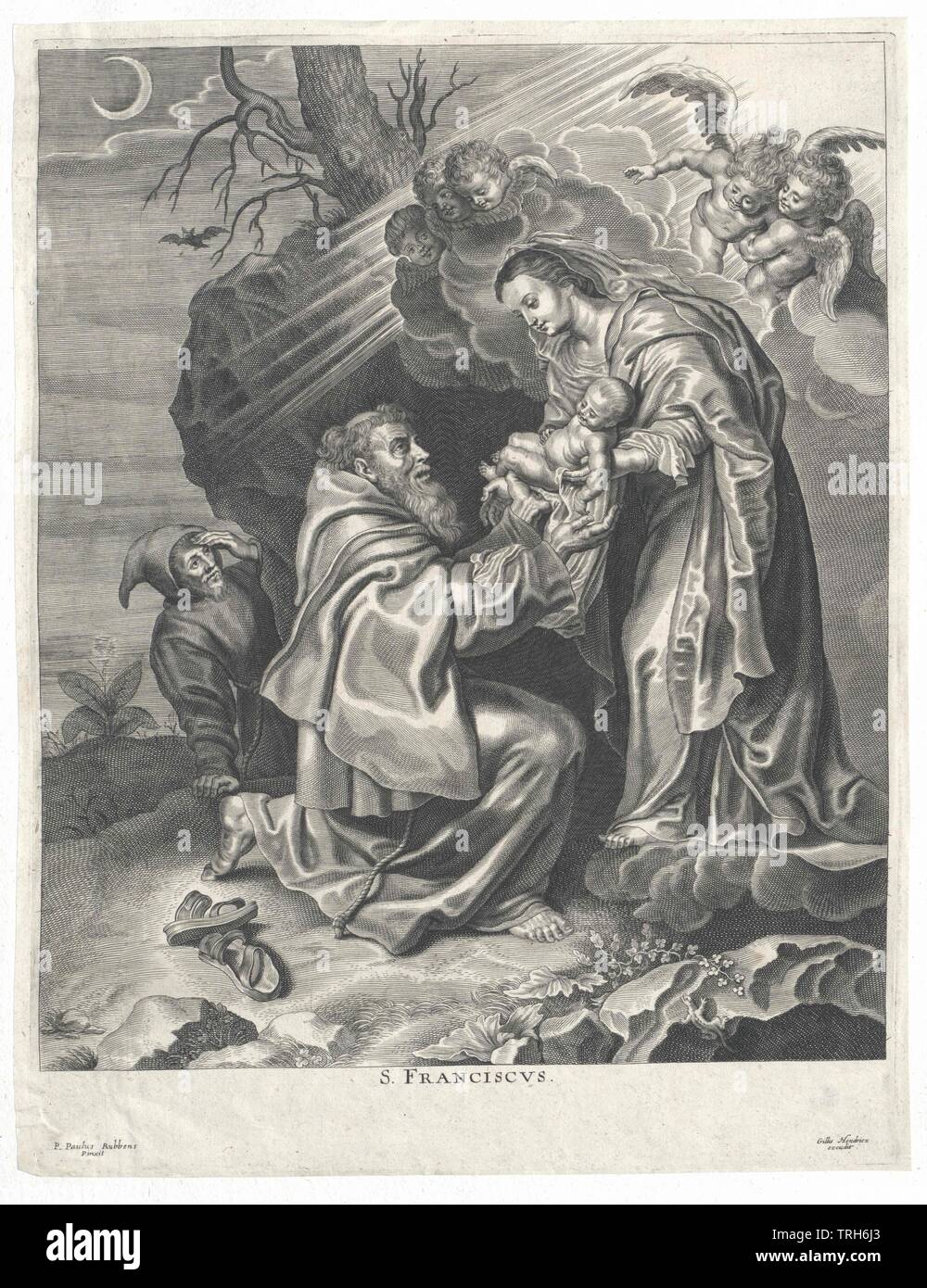 San Francesco di Assisi, san,ecclesiastico, cappellano, cappellani, monastero, monasteri, monaco, monaci, ordine, persone, a piena lunghezza e piena lunghezza, Uomo, uomini, maschio, Manly, saint santificate, santi, Additional-Rights-Clearance-Info-Not-Available Foto Stock