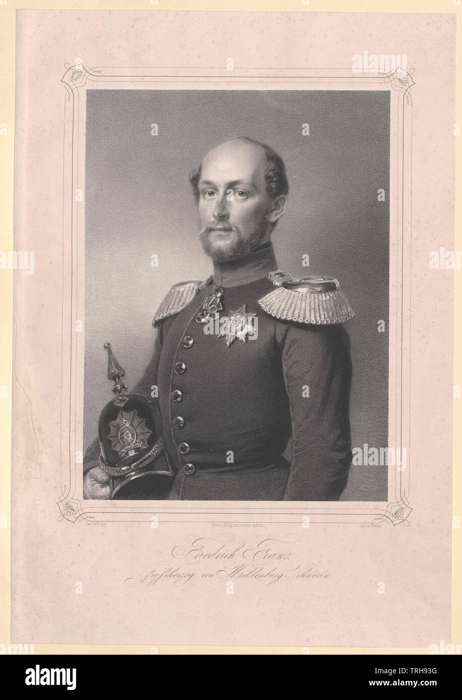 Federico Francesco II, Granduca di Mecklenburg, Additional-Rights-Clearance-Info-Not-Available Foto Stock