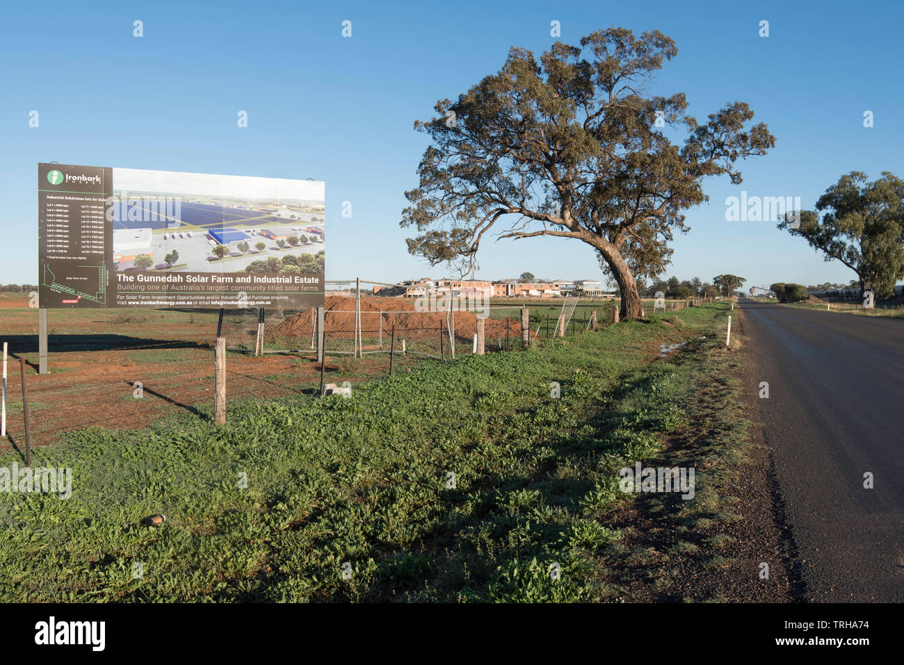 L'energia di Ironbark fattoria solare e dei siti industriali per lo sviluppo di un progetto fornirà un 29,5 megawatt di impianti solari per l'alimentazione del sito e nei dintorni di Gunnedah Foto Stock