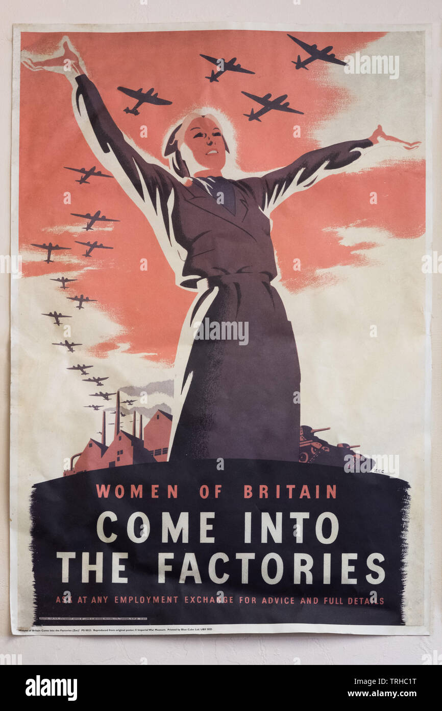 II Guerra Mondiale poster, Wales, Regno Unito Foto Stock