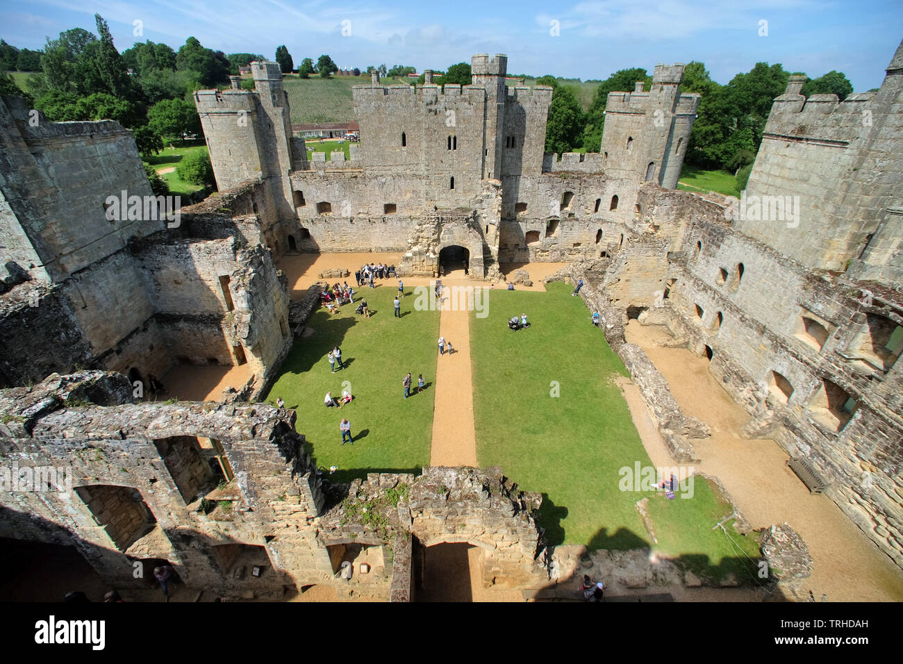 Il castello di Bodium, East Sussex, Regno Unito Foto Stock