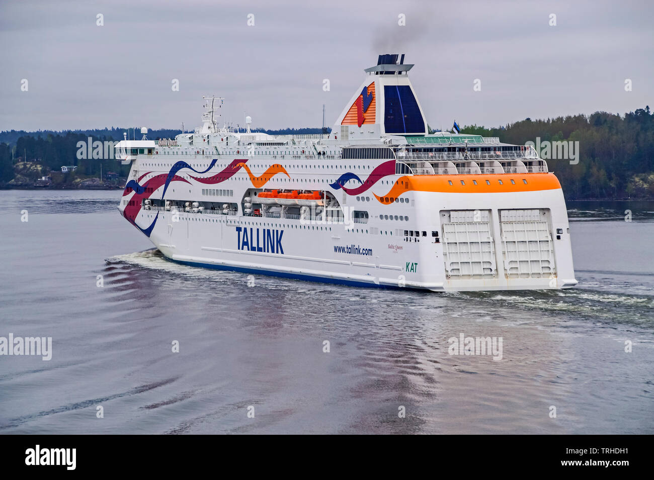 Tallink crociera traghetto Baltic Queen l'arcipelago di Stoccolma vicino Stoccolma in Svezia Eurpoe Foto Stock