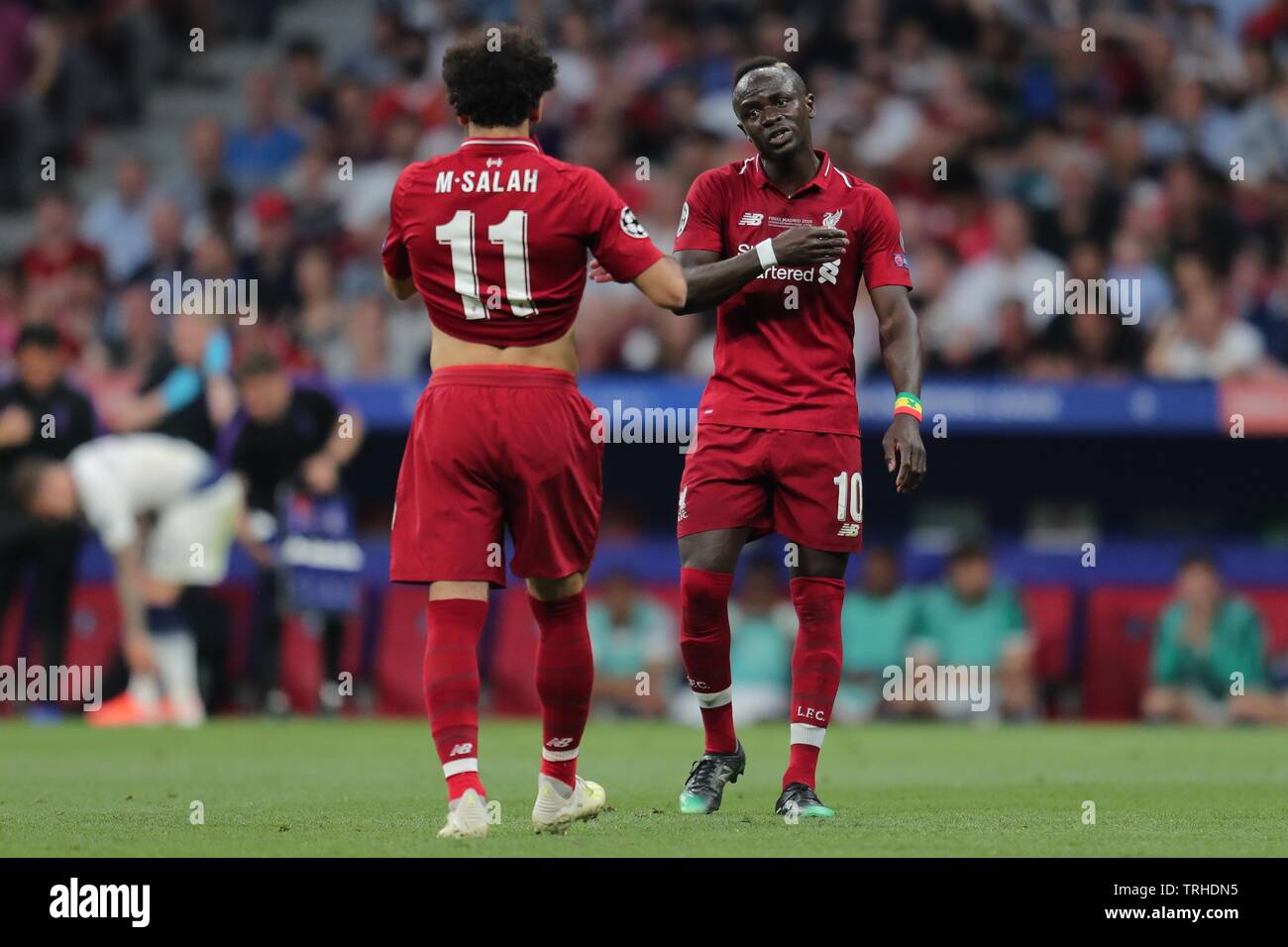 MOHAMED SALAH, SADIO MANE, Tottenham Hotspur FC V Liverpool FC per la finale di Champions League 2019, 2019 Foto Stock