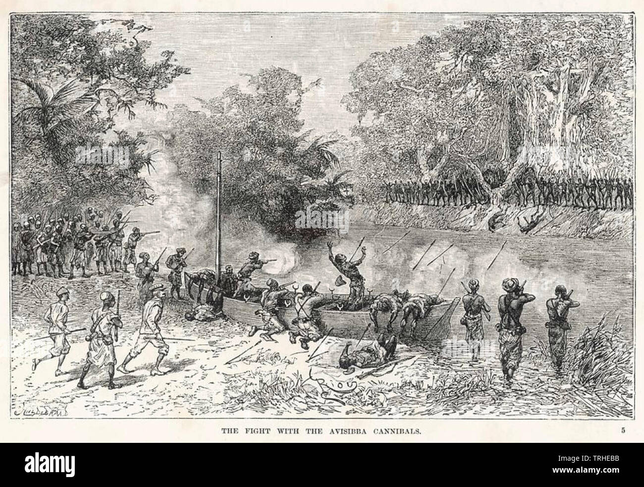 EMIN PASHA ELIEF EXPEDITION 1886-1889 Foto Stock