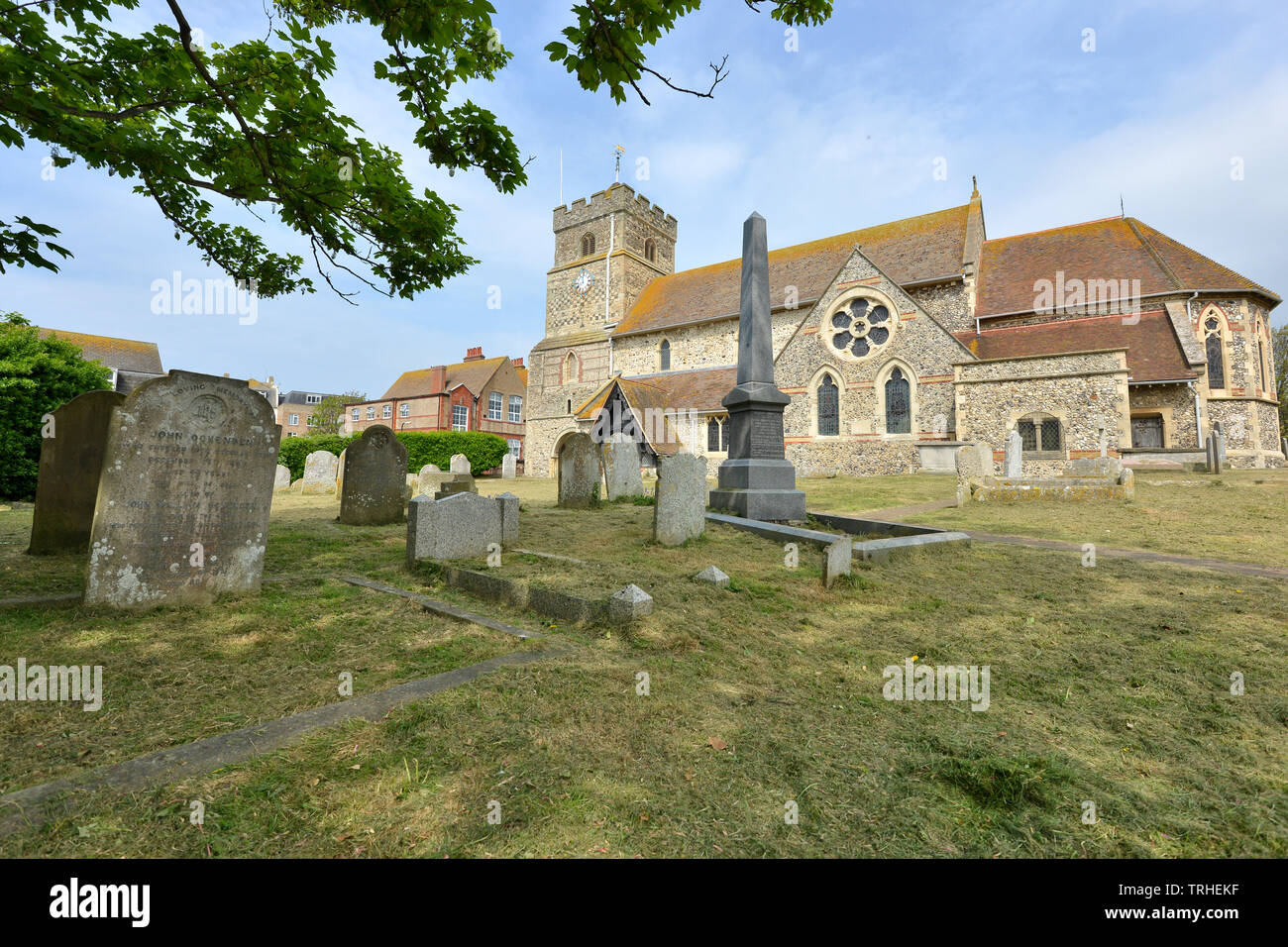 St Leonards chiesa, Seaford, East Sussex Foto Stock