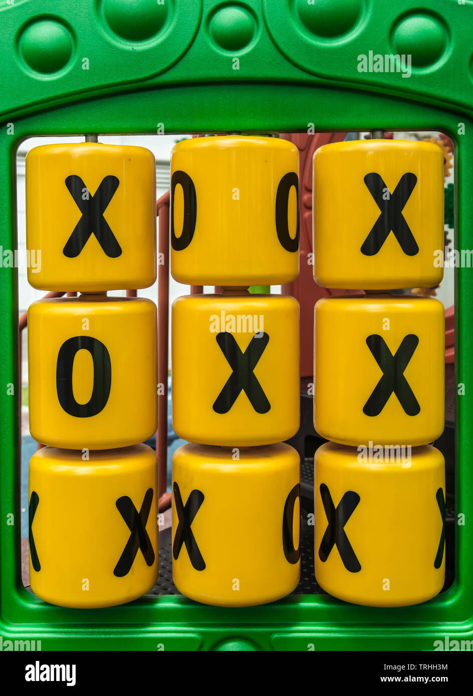 Parco giochi per bambini attrezzature closeup Foto Stock
