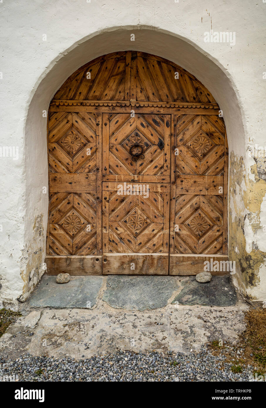 Vecchia porta di legno Foto Stock