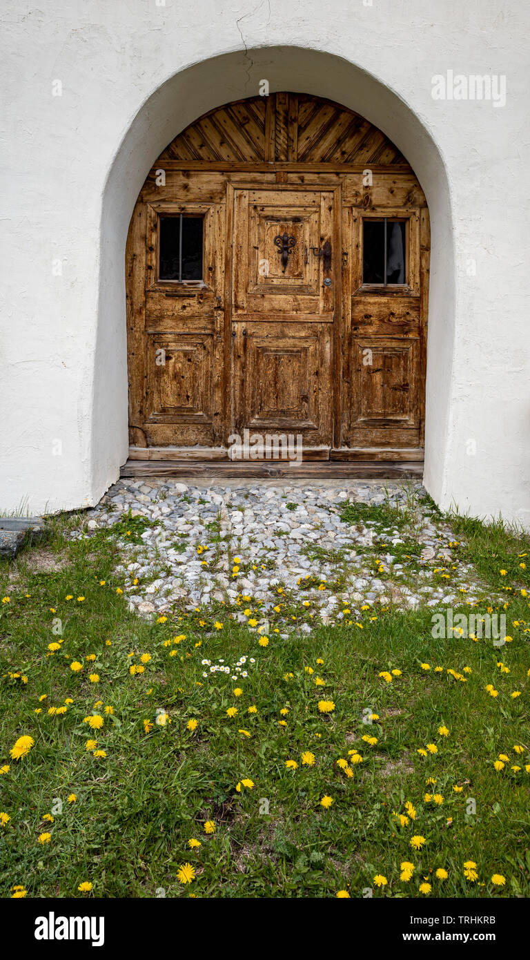 Vecchia porta di legno Foto Stock