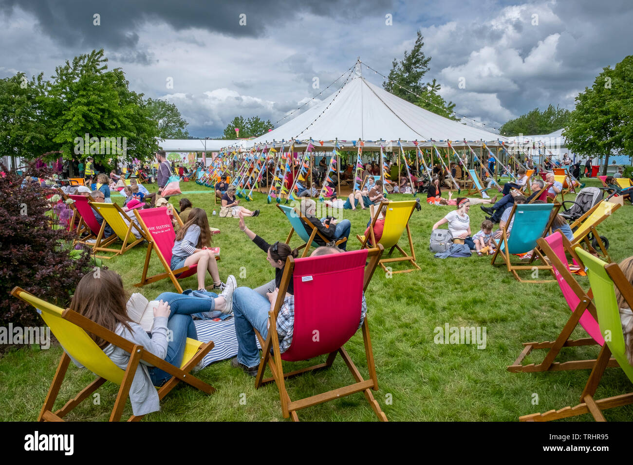 Festival di fieno, Hay on Wye, Galles Foto Stock