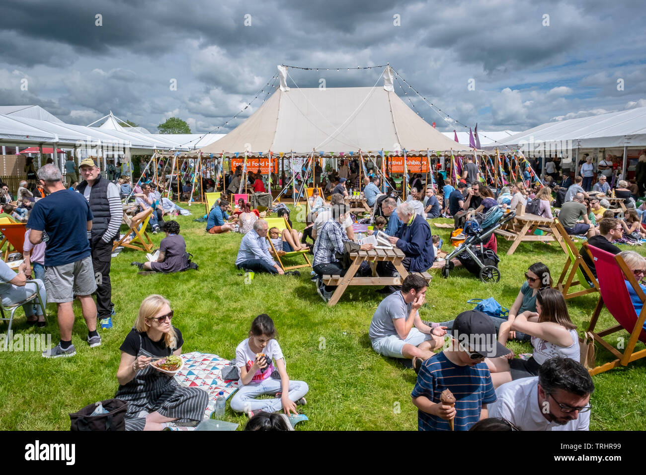 Festival di fieno, Hay on Wye, Galles Foto Stock