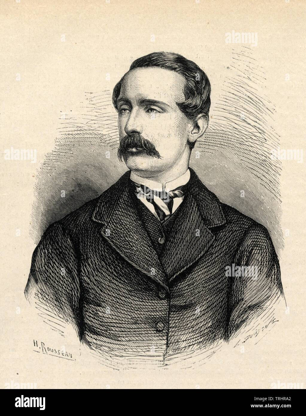 ROBERT-PHILIPPE-LOUIS-EUGENE-FERDINAND D-ORLÉANS. LE DUC DE CHARTRES, D'APRÈS UNE PHOTOGRAPHIE DE M.L.ANGERER Foto Stock