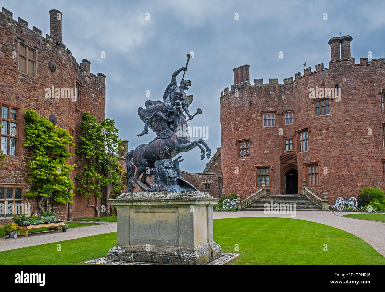 Powis Castle, Galles Foto Stock