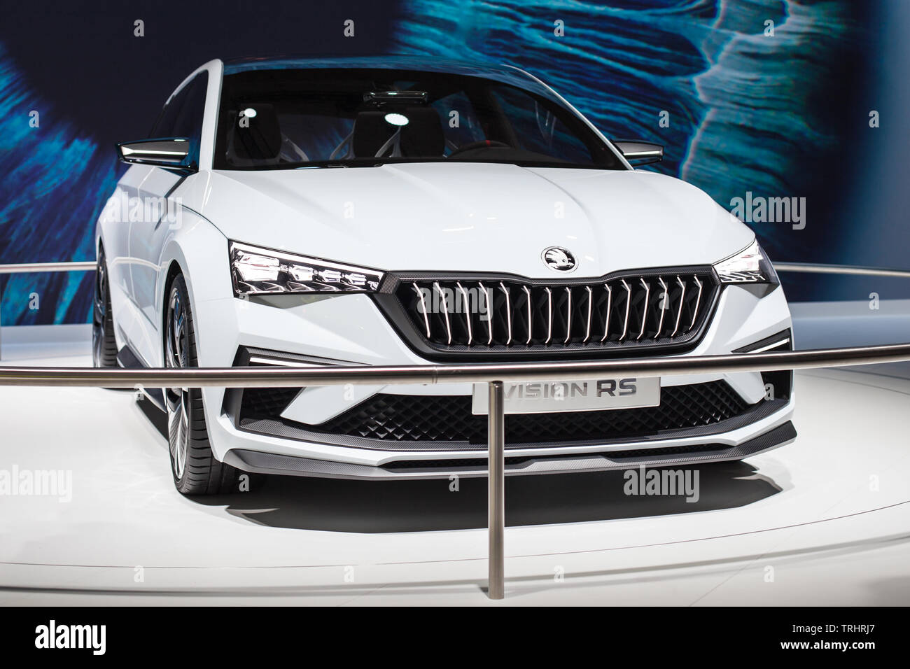 Barcellona, Spagna - 19 Maggio 2019: Skoda Vision RS esposti all Automobile Barcellona 2019. Foto Stock