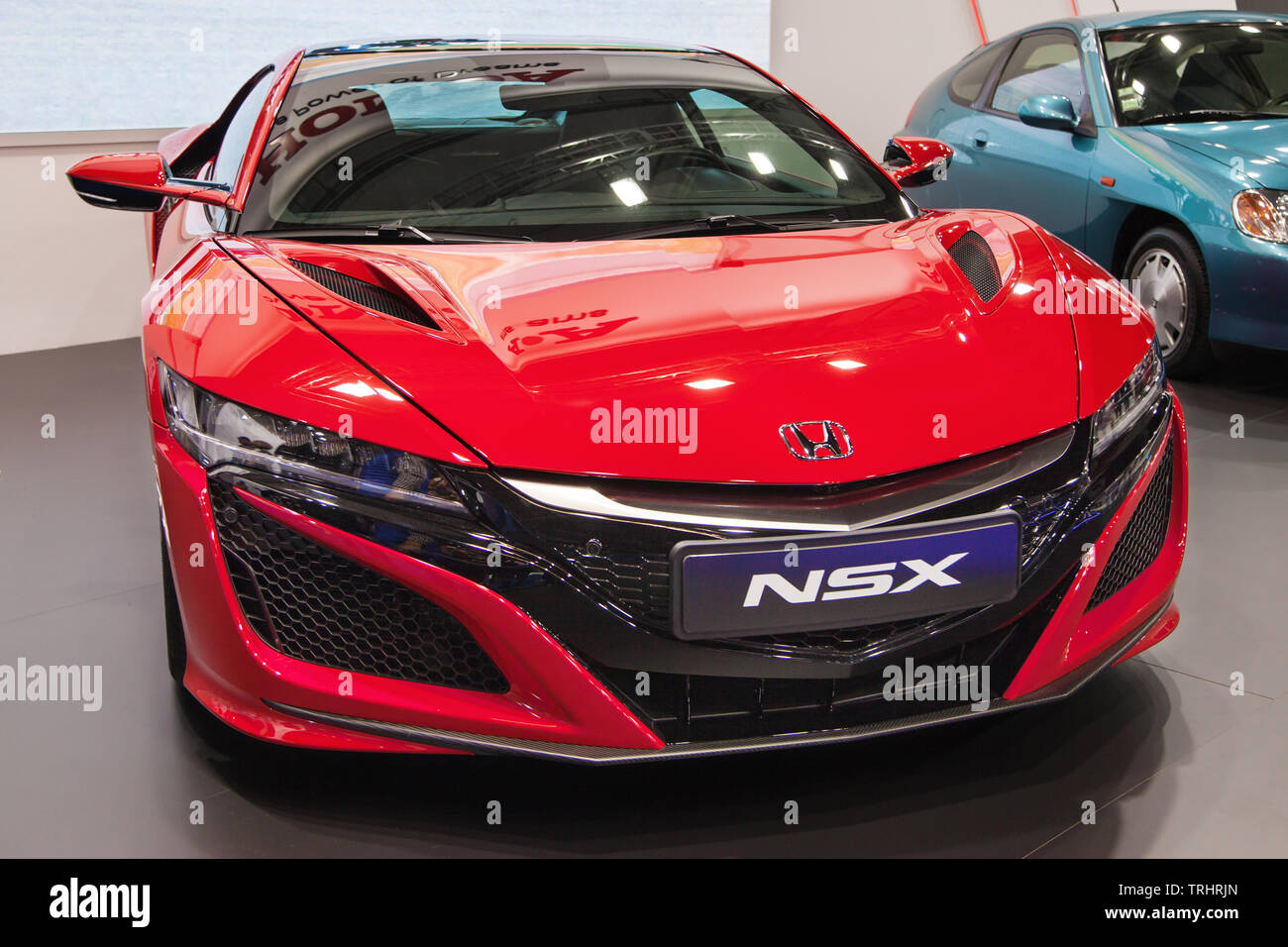 Barcellona, Spagna - 19 Maggio 2019: Honda NSX esposti all Automobile Barcellona 2019. Foto Stock