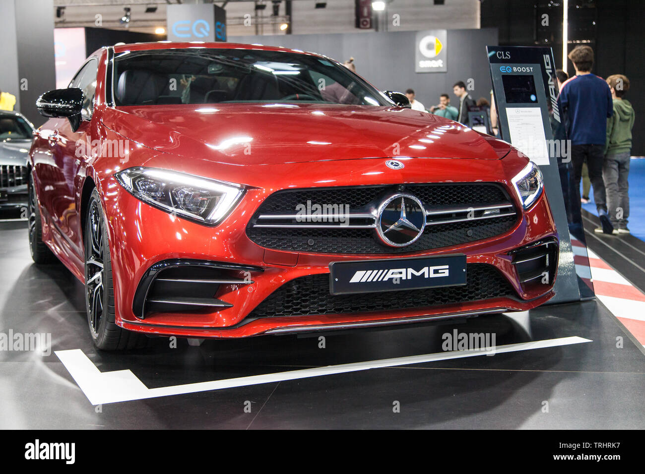 Barcellona, Spagna - 19 Maggio 2019: la Mercedes-AMG CLS 53 4MATIC+ esposti all Automobile Barcellona 2019 a Barcellona, Spagna. Foto Stock