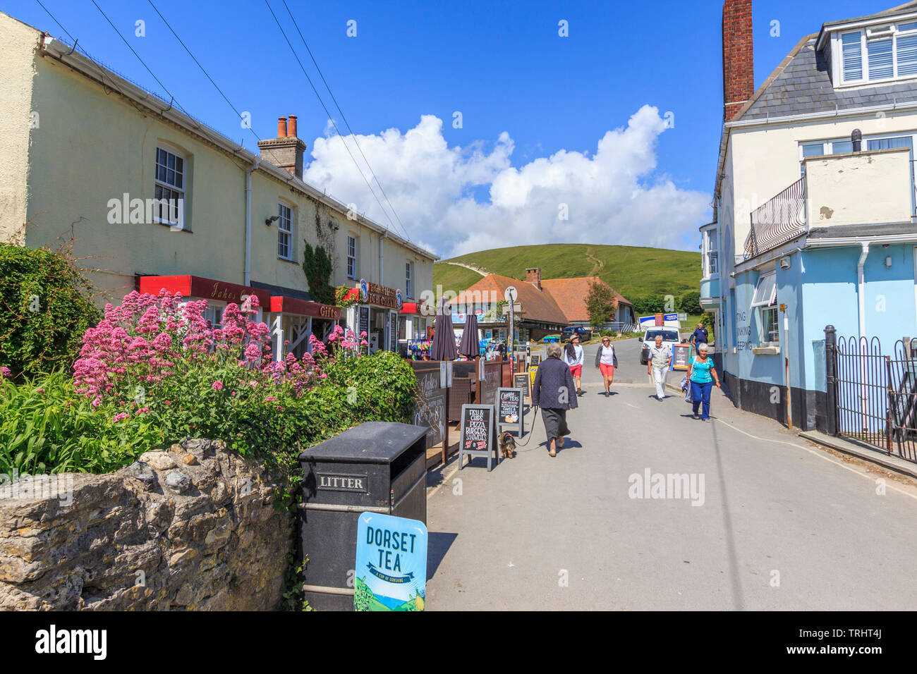 Lulworth cove village, Dorset, England, Regno Unito, GB Foto Stock