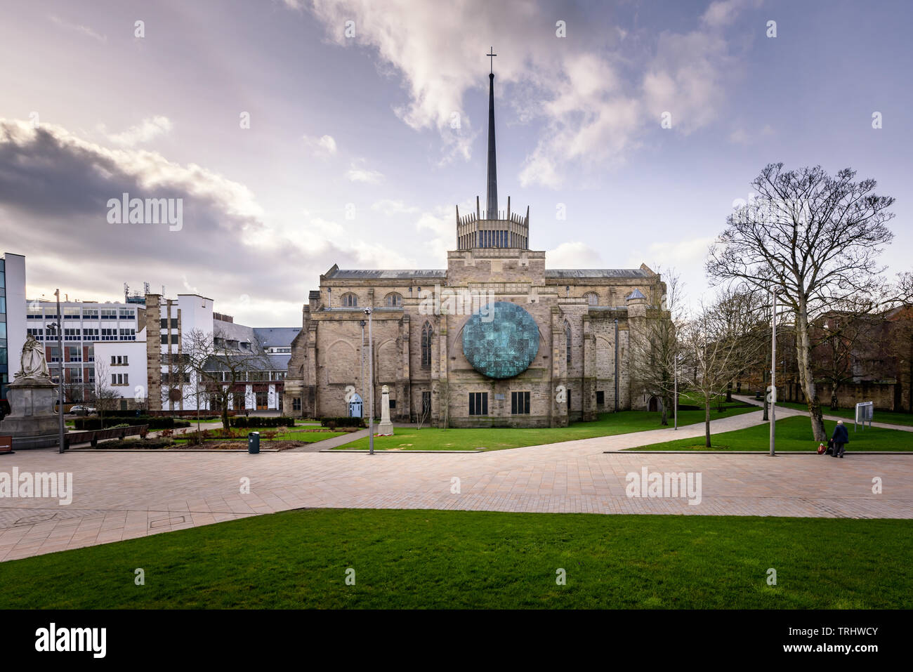 Blackburn cattedrale è uno di Inghilterra del nuovissimo cattedrali, eppure è uno dei paesi più antichi luoghi di culto cristiano di Blackburn, Regno Unito. Foto Stock