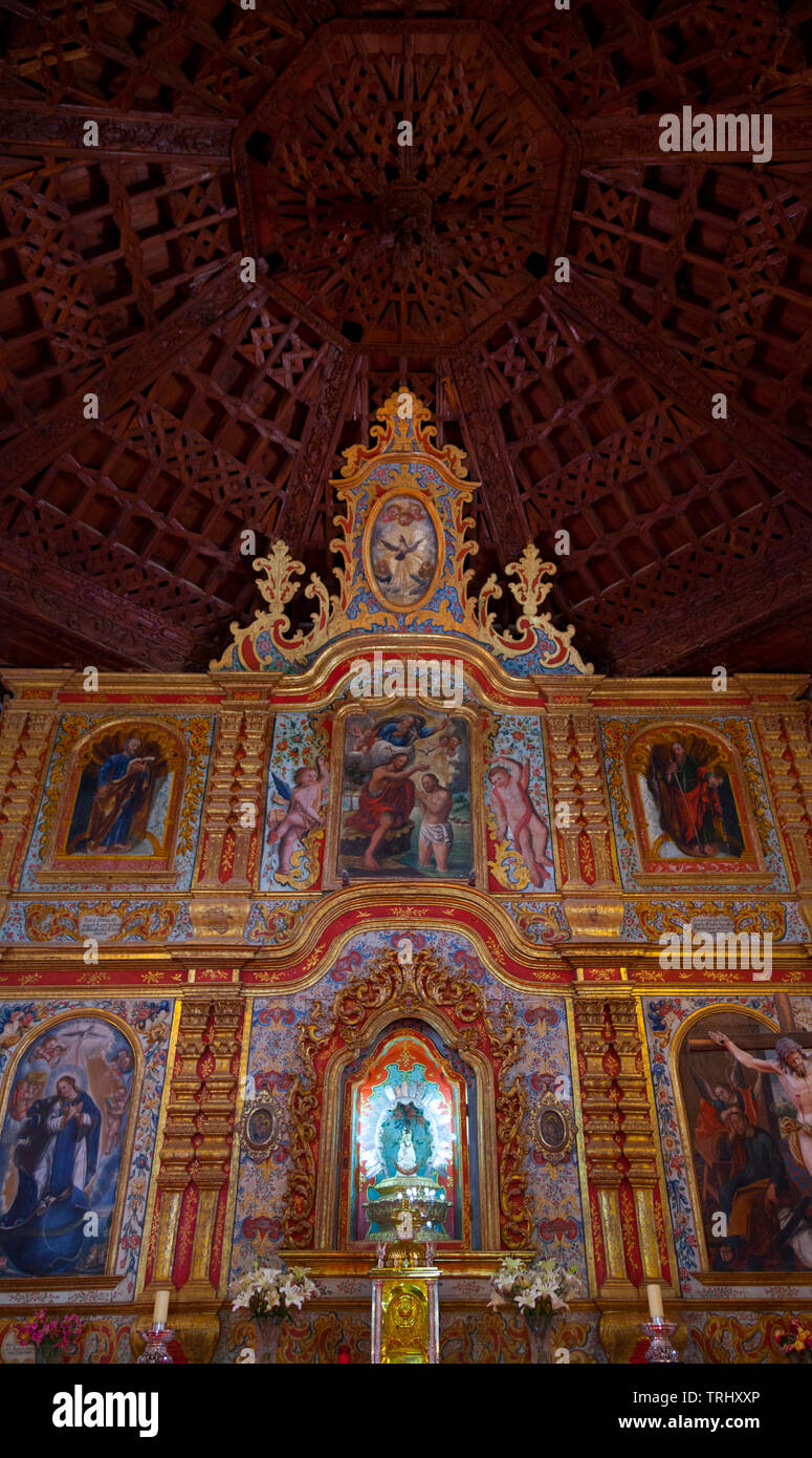 Virgen de la Peña. Patrona majorera. Pueblo Vega del rio Palmas. Isla Fuerteventura. Pronvincia Las Palmas. Islas Canarias. España Foto Stock