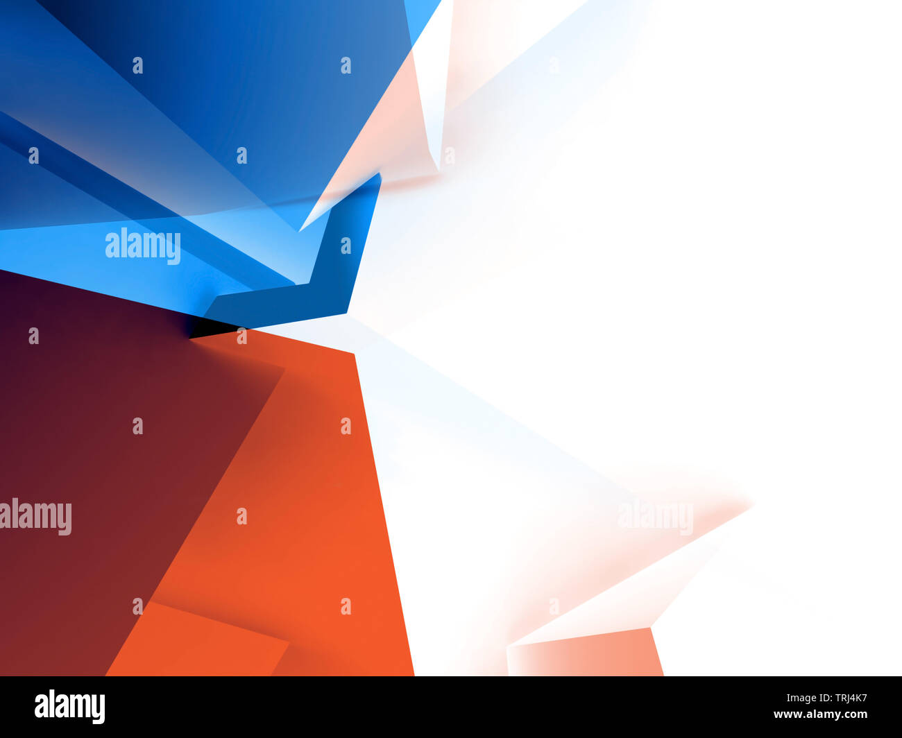 Abstract colorati poligonale bassa la configurazione di sfondo, grafica digitale con doppio effetto di esposizione. 3D render illustrazione Foto Stock